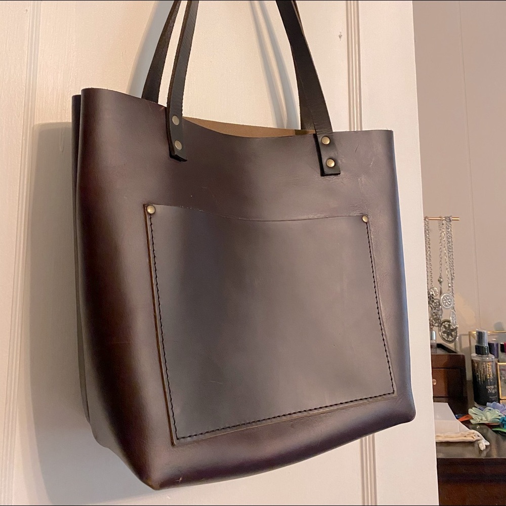 *FREE SHIP* Portland Leather Tote Bag